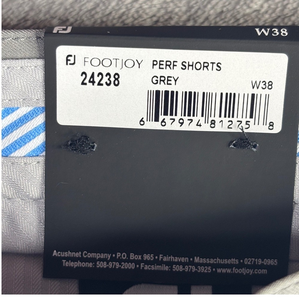 FootJoy Performance Golf Shorts Mens 38 Grey 24238 Stretch Moisture Wicking NEW - Picture 11 of 13